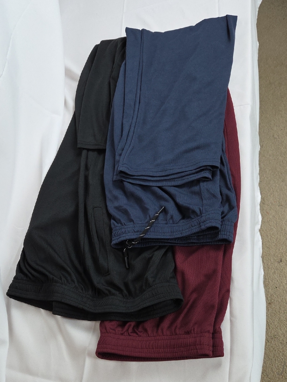 30" inseam..43" In Total Length..Men's Athletic Joggers - Black, Navy & Burgundy